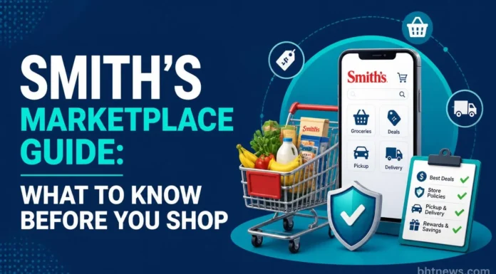 Smith’s Marketplace Guide: What to Know Before You Shop A bright, well-stocked grocery store aisle with fresh produce displays
