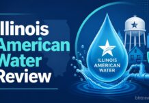Illinois American Water Review: Services, Pricing & Programs A clean glass of water being filled from a kitchen tap, soft natural light