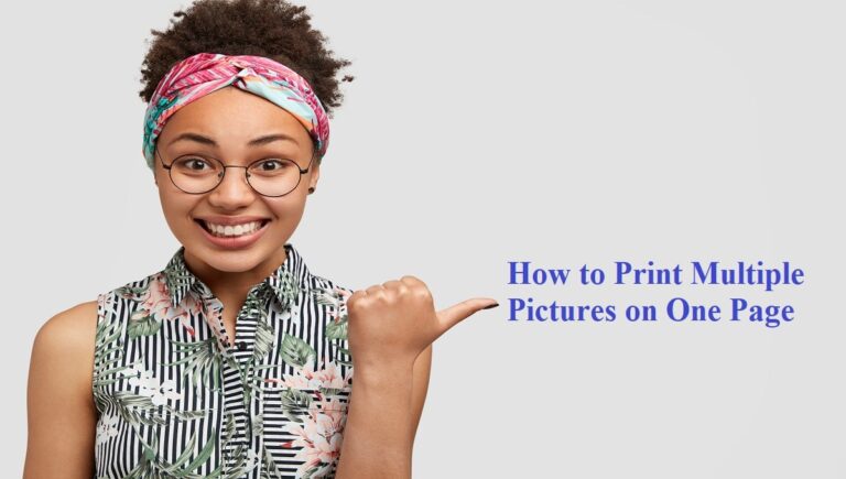 how to print the multiple pictures on same page