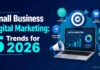 Small Business Digital Marketing: 5 Trends for 2026 A small business owner filming a short video on a smartphone in their shop, natural authentic setting