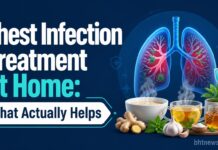 Chest Infection Treatment at Home: What Actually Helps A person inhaling steam from a bowl with a towel over their head, cozy home setting