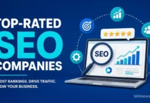 Top-Rated SEO Companies 2026: Best Agencies Compared Illustration comparing ten top-rated SEO companies by business type